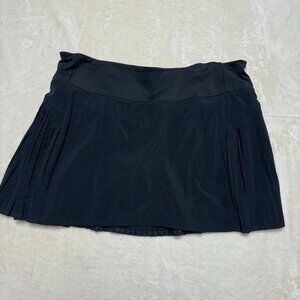 Athleta Womens Backspin Tennis Skort Black Size XL Skirt Golf Pickleball Workout